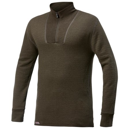 Woolpower Zip Turtleneck 200 Men base layer tops Green XL
