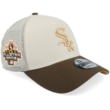 New Era - MLB Beige trucker Keps - Hatstore Exclusive x Chicago White Sox Rocky Mountain 9FORTY Stone/Walnut A-frame Trucker @ Hatstore