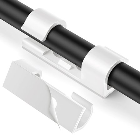 40 stk. Selvklæbende Kabelclips Kabeloprydning, Kabelstyring Elektrisk Ledningsorganisator Holder til TV/Lader/Bil/PC/Kontor/Hjem