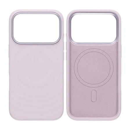 Cream wave liquid silicone Case For iPhone 17 Pro Purple