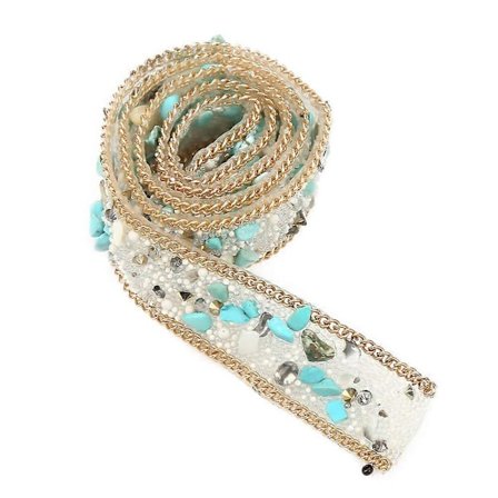 1M 2cm Bredd Kristallpärlbroderad Strass Kristaller Kantband Stryk På Patch För Kläder Väska Skor(#1)