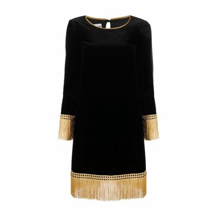 Moschino Smooth velvet Kjole Sort, Dame