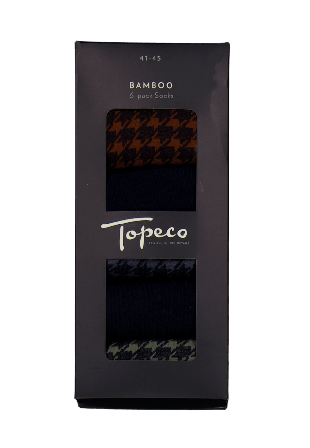 Topeco Bamboo Sock 6P Strumpor Herr Flerfärgad 41-45