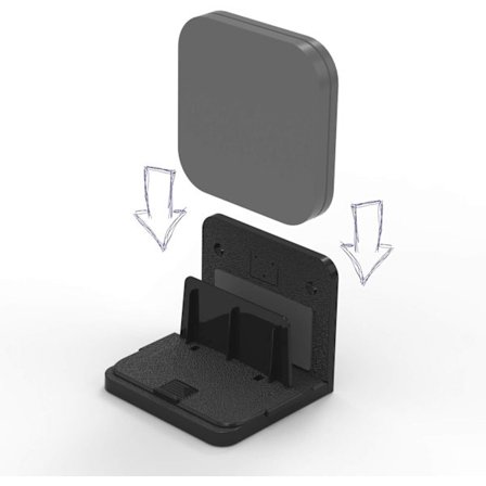 (Svart) Universal väggmonterad TV-box/switch och hub/router/modem
