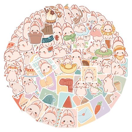 Klistermærker - søde dyr - 50 stk