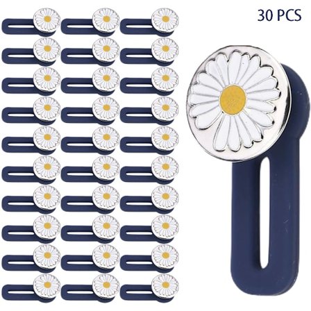 Premium 30 STK Knapforlængere til Jeans, Bukser, Ingen Syning Øjeblikkelig Taljeforlængelse, Ubesværet Pasform, Komfort Genanvendelig, Perfekte 