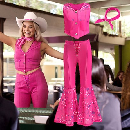 Barbie-tyylinen suloinen tyttöjen kolmiosainen puku Barbie-sarjan puku