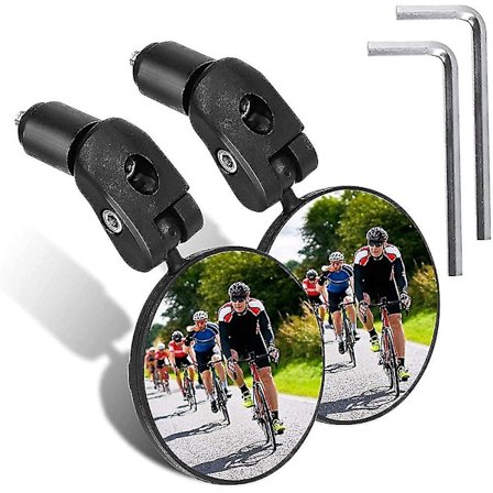 2-delad cykelbackspegel, 17,4-22 mm cykelstyrespegel, 360 justerbar cykelkonvex spegel