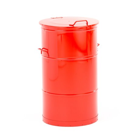 Putzwollbehälter LISTON, Ø 475 x 780 mm, 115 l, rot