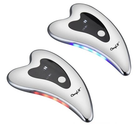 Ansikt Nakke Løft Slanking GuaSha Massasje Elektrisk Vibrasjon Oppvarming USB Oppladbar