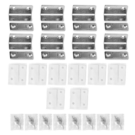 Magnetfanger L-formet koldvalset stålhul Gratis magnetstop til skabsdøre Skuffer Skydedøre Sølv