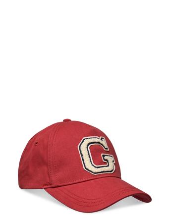 D1. G Badge Cap Accessories Headwear Caps Rød GANT*Betinget Tilbud