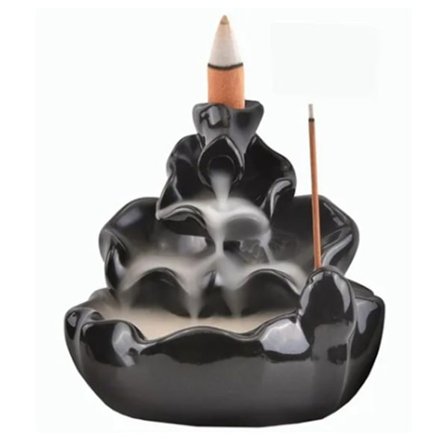 Tilbakestrøms røkelsesbrenner Antik Fredelig Utsøkt Elegant Lett å rengjøre Keramisk røkelsesbrenner for hjem Meditasjon Kafé Type 4