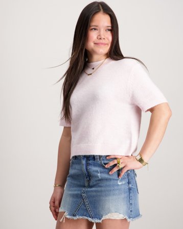 Gina Tricot Young Y knitted top Roze Truien Meisjes - Kids Brand Store