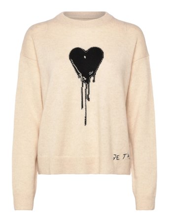 Zadig & Voltaire Markuz Ws Aero Heart - Cream - L