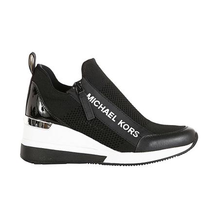 Michael Kors Willis Wedge Trainers Sneakers Sort, Dame, Størrelse: 36 EU
