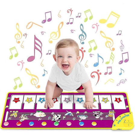 Dansemåtte til legetøj, børnegaver til piger og drenge, legetøj til småbørn, klavermåtte med musik