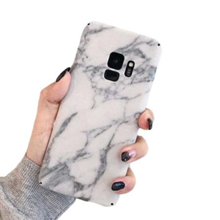 Samsung Galaxy S9 Plus Mobilskal Vit Marmor White Marble Hvit
