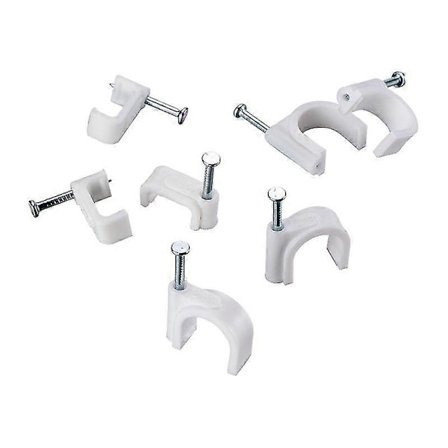 Kabelklämmor Spikklammer Kabelmontering Vägg För Spikning För Elektriska Kablar Nätverkskablar Jord (200st, Vit)