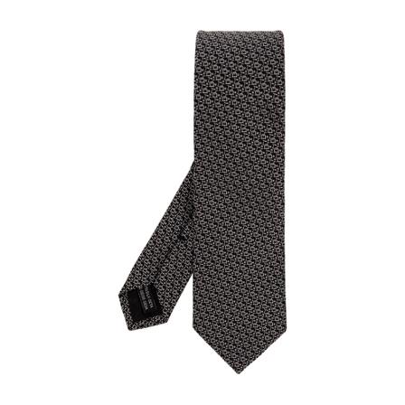 Salvatore Ferragamo Silk tie Sort, Herre Slips, Størrelse: ONE Size