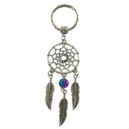 Nyckelring Drömfångare ROSA/BLÅ Mandala Buddhism New Age