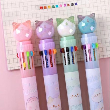 Kulepenner Studenter Multicolor Mark Penner Farget nøytral penn