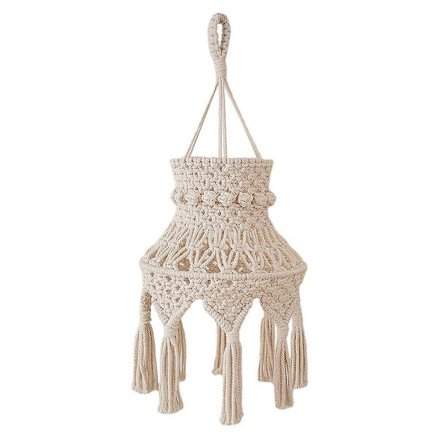 Macrame Lamp Shade Boho Hängande Pendel Ljusskydd, Kronljusskärm För Sovrum Vardagsrum Sjuksköterska