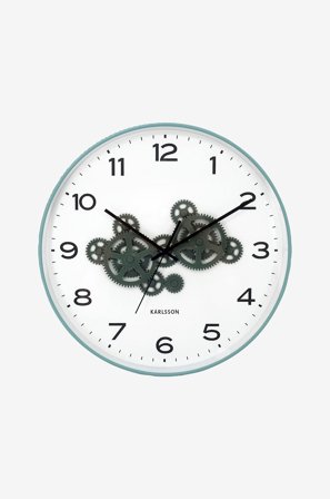 Karlsson - Veggklokke Open Gear - Blå - Veggklokker & bordklokker - Fra Homeroom
