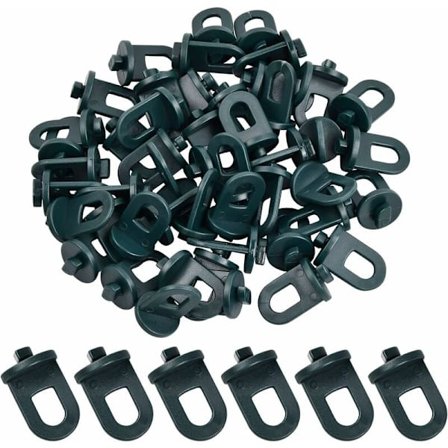 50 stk. drivhuskrog, holdbare plastikklips til drivhus, planteblomsterophæng klatreplanteunderstøttelse - drivhustilbehør (grøn) KLB