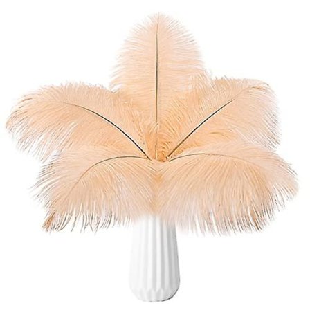 10 st strutsfjädrar naturlig bulk