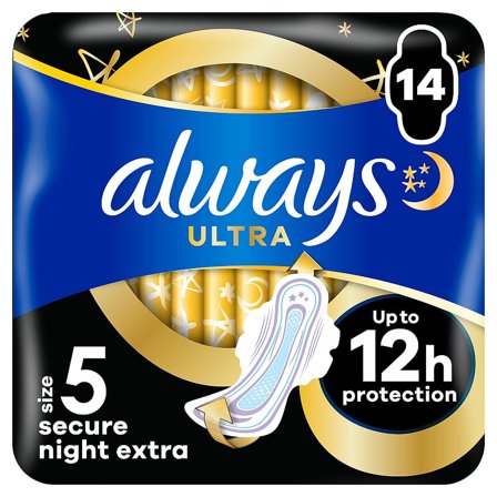 Always Secure Night Extra Bind Wing 14 stk, Medicin & Pleje, Bind & Indlæg, Bind