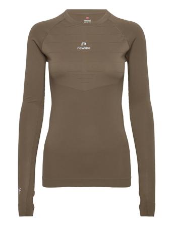Nwlpace Ls Seamless Woman Newline Khaki