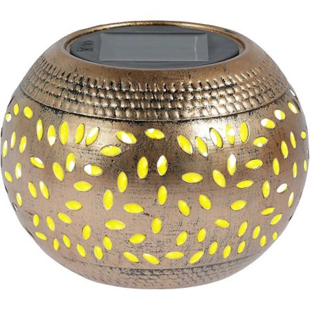 Solar Bordlampe med Flakkende Flamme, Solcelledrevet LED-lys Udendørs IP44 Vandtæt Metal Solcellelampe Skumring til Daggry Auto On/Off Dekorativ Lampe