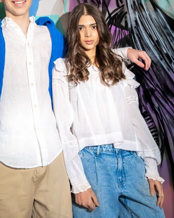 Gina Tricot Young Y boho lace blouse Hvid Toppe/Bluser Pige - Kids Brand Store