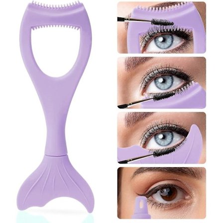 Ripsivärisuoja, yhteensopiva silmien kanssa, ripsivärin levityssuoja 3 in 1 eyeliner ripsivärisuoja uudelleenkäytettävä silikoninen eyeliner-sapluuna 