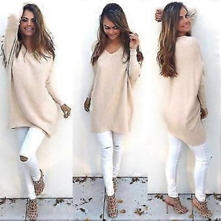 hmwy-dame lang genser (L Beige)