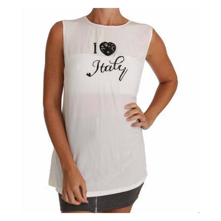 Dolce & Gabbana Sleeveless Tops Hvid, Dame