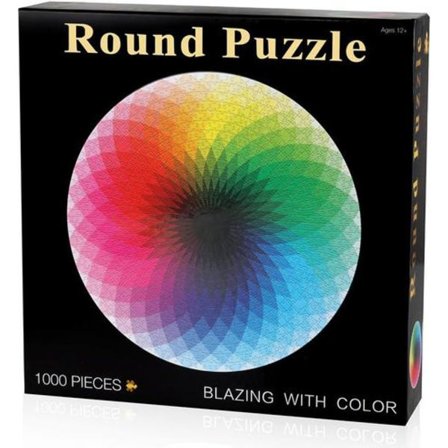 Coogam 1000 brikker rundt puslespil kreativt regnbue svært stort puslespil