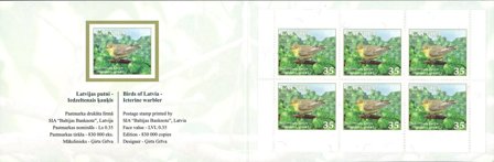 Letland - Fugle delvist utakket - Postfrisk udstillingshæfte