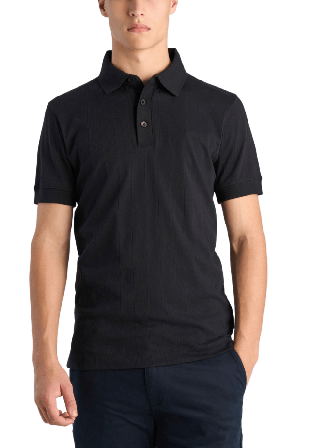 Lindbergh Needle drop Polo Överdelar Herr Svart XL