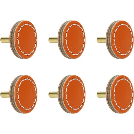 6 st läderknoppar för lådor, skåphandtag med ett hål, läderknoppar och handtag för garderob, byrå, skåp