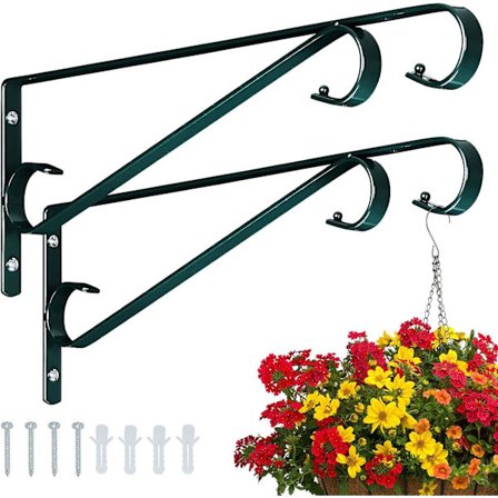 Utendørs planteheng (2 pakker - 15,5 tommer mørkegrønn) Planteheng