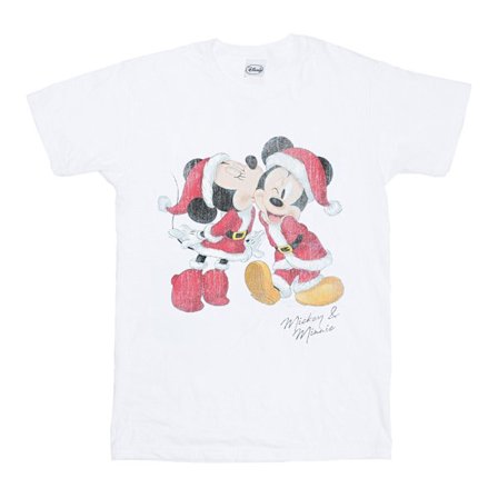 Disney Girls Mickey And Minnie Christmas Kiss Bomull T-shirt 7-