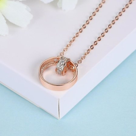 Sterling Silver Halsband Boutique Ring Hänge Mode Halsband Sh-N0145