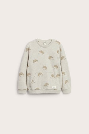 Newbie | Sweatshirt med børstet innside Melert beige 98/104 | Melert beige
