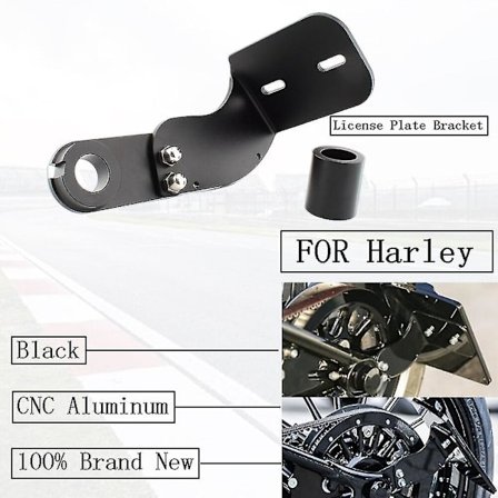 Harley Softail Breakout Fatboy 2018-2021 Softail Slim Deluxe Heritage Classic -sivukiinniteinen rekisterikilvenpidike