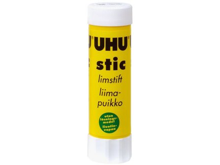 UHU Limstift, utan lösningsmedel, tvättbart, 40 g - Lyreco - Kontorsmaterial - Tejp lim och häftmassa - Limstift