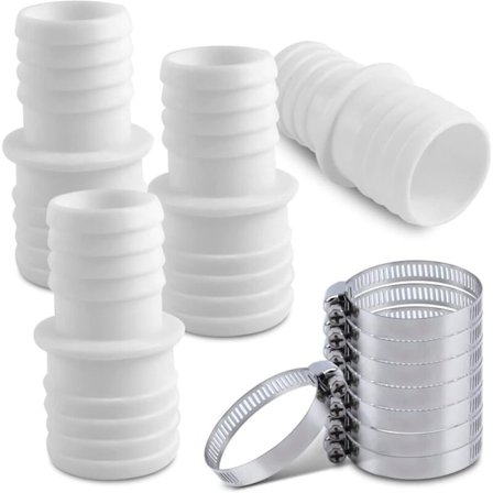 4 st Poolslangskoppling, Slangkoppling med klämmor, 32 mm till 38 mm Poolkopplingsadapter, Poolslangsadapter, Slangadaptrar