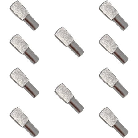 Hyldebærerstifter, 10 stk. flade ske-type hyldebærere, hyldestifter hyldebærere skab, hyldebærerstifter til garderobe, skab, beslag