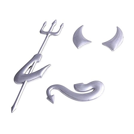 3D bildekal till bilens logga djävul - Olika färger